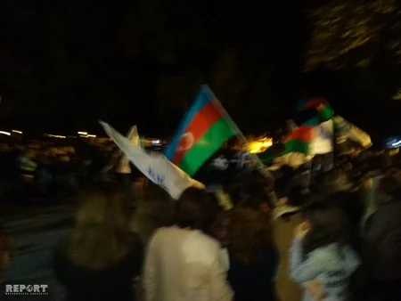Zaqatalalılar seçkilərin nəticələrini bayram edirlər - VİDEO - FOTO