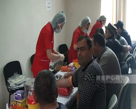 Kürdəmirdə talessemiya xəstələri üçün qanvermə aksiyası keçrilib