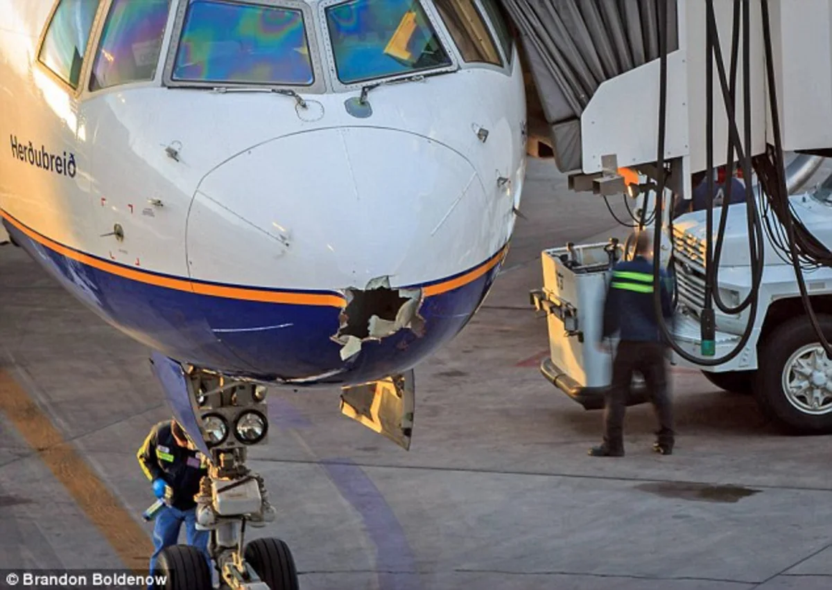 Iceland Airə məxsus təyyarəni ildırım vurub