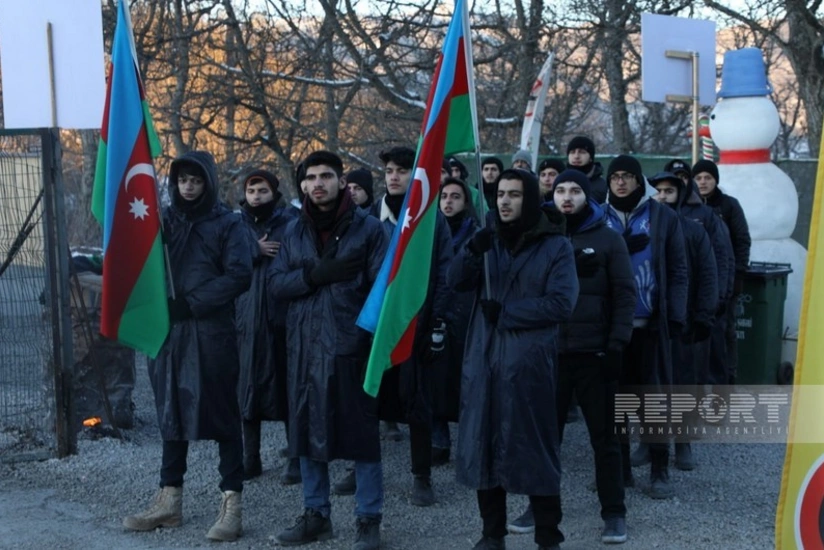 “Ekoloji cinayətə son” - Xankəndi-Laçın yolunda etiraz aksiyası 74 gündür davam edir