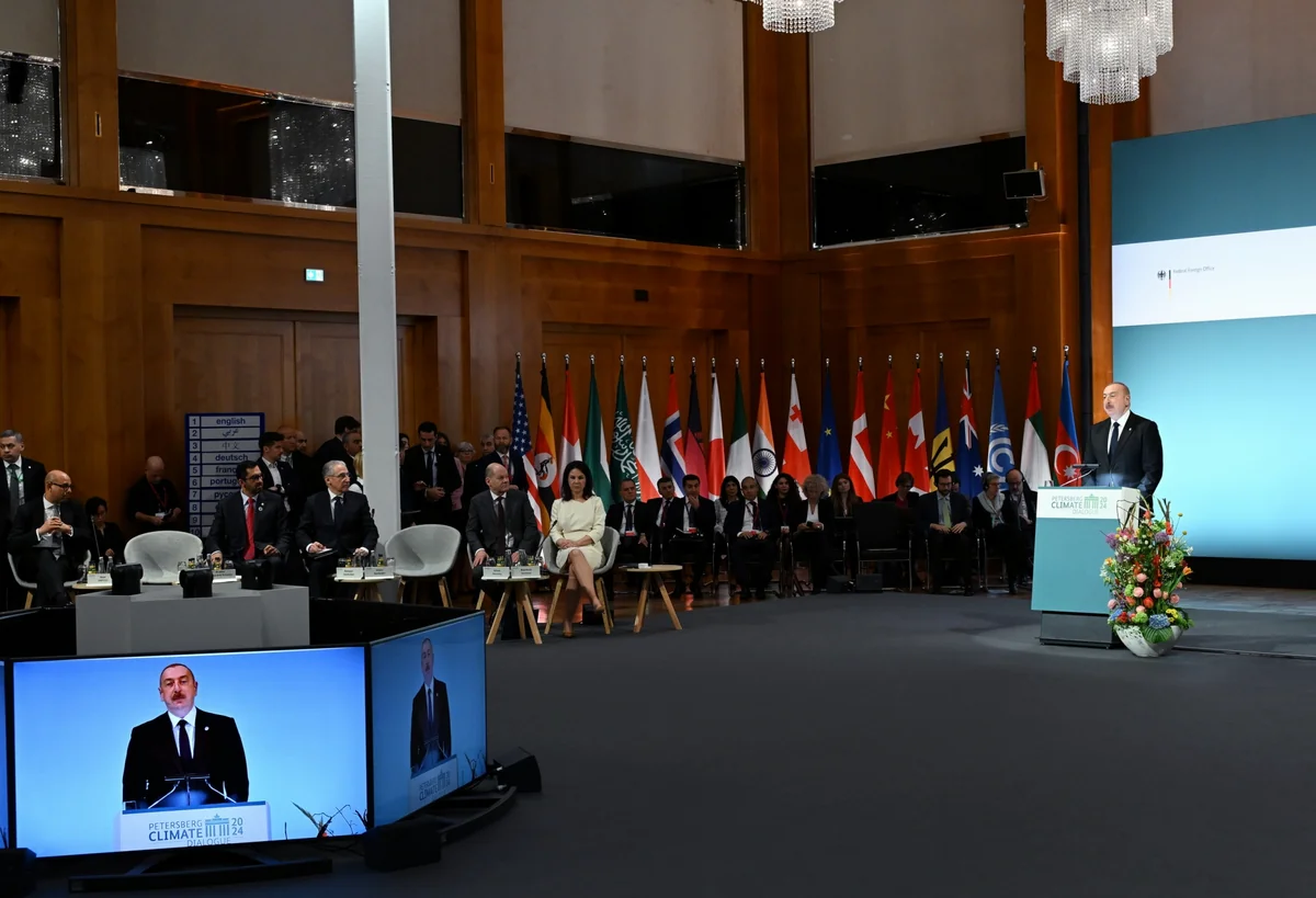 İlham Əliyev Berlində XV Petersberq İqlim Dialoqunun Yüksək Səviyyəli Seqmentində çıxış edib - YENİLƏNİB-5