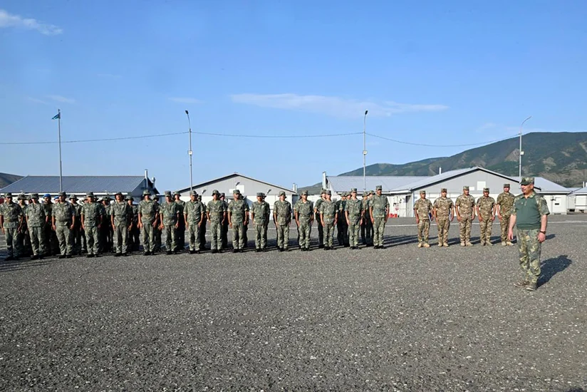 Azerbaijan's defense minister meets military personnel in liberated territories