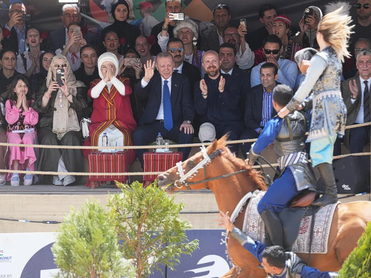 Turkish President watches performance featuring Karabakh horses