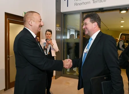 President Ilham Aliyev met with Swiss President Simonetta Sommaruga in Davos