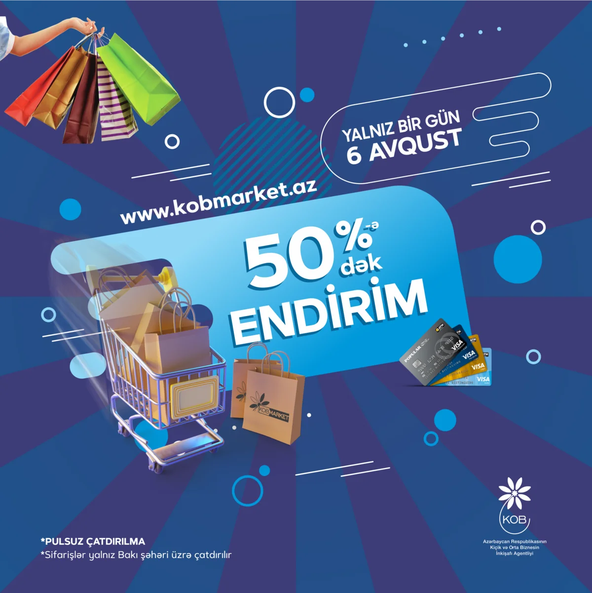 Kobmarket portalında 50%-ə qədər endirim tətbiq olunacaq