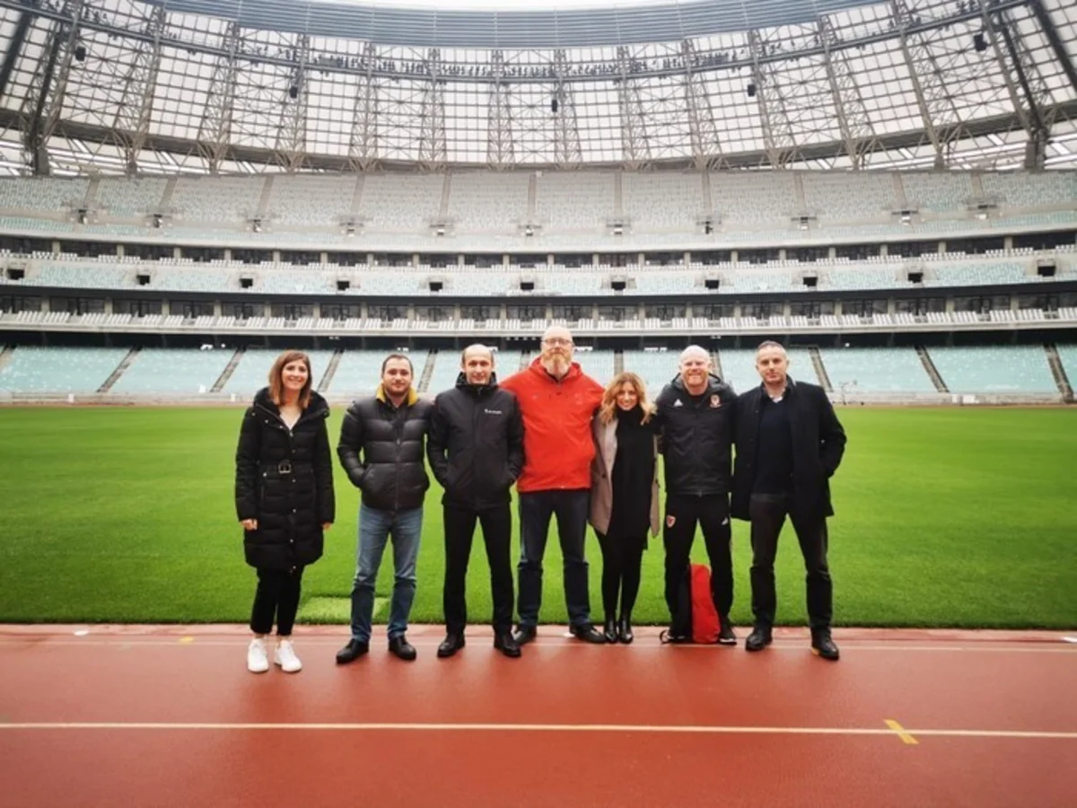 Uels millisinin nümayəndələri Bakı Olimpiya Stadionunda olublar
