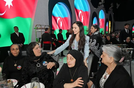 Leyla Aliyeva and Arzu Aliyeva attend Iftar ceremony with mothers of martyrs