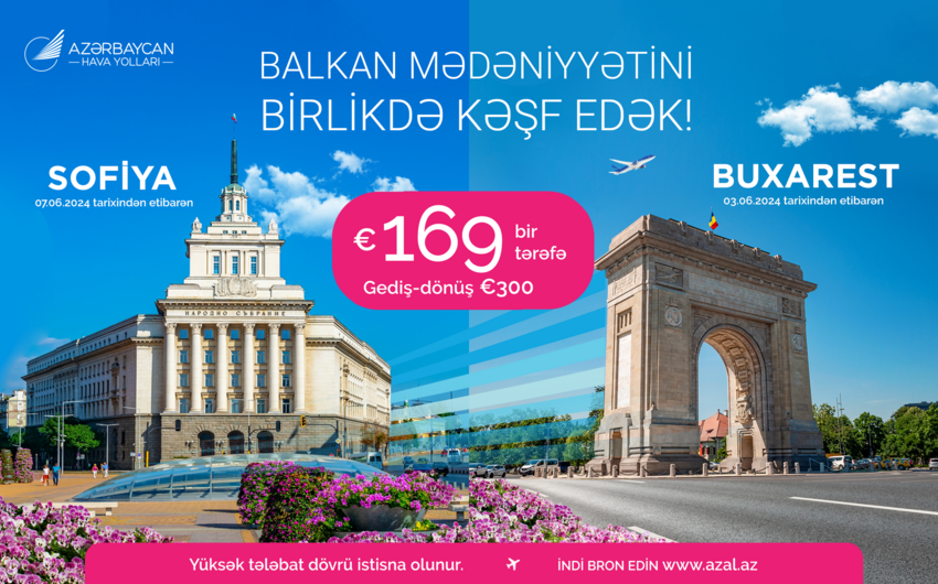 AZAL introduces exclusive airfare deals to Bucharest and Sofia