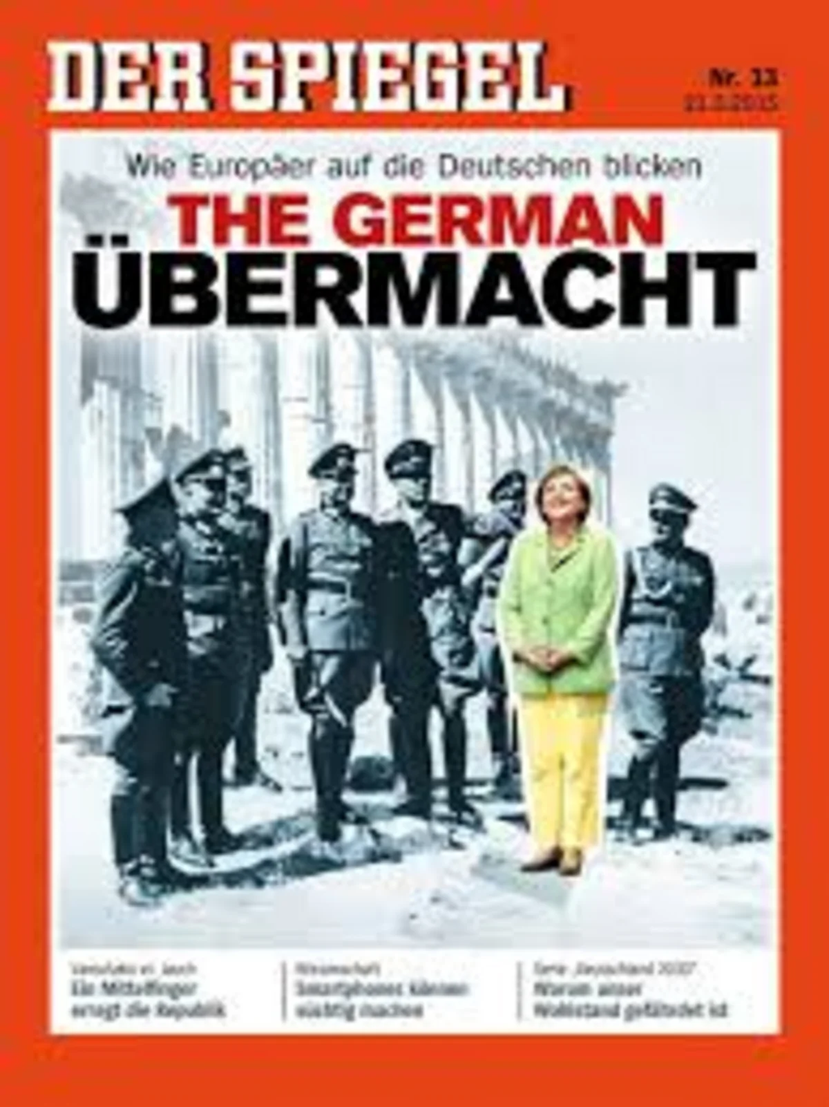Журнал Spiegel поместил на обложку Меркель в окружении нацистов