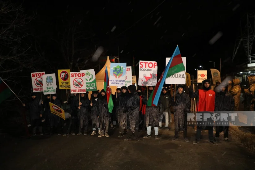 Акция на дороге Ханкенди-Лачын продолжается и в вечерние часы