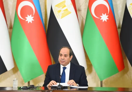 Presidents of Azerbaijan, Egypt make press statements