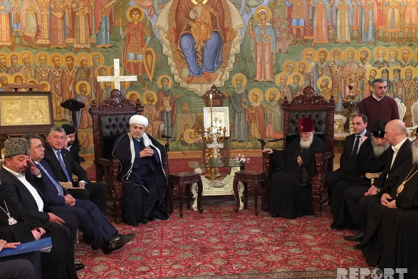 Qafqaz Müsəlmanları İdarəsinin sədri ümumgürcüstan katolikos-patriarxı ilə görüşüb