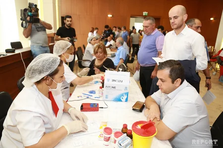 YAP-da qanvermə aksiyası keçirilib - FOTO