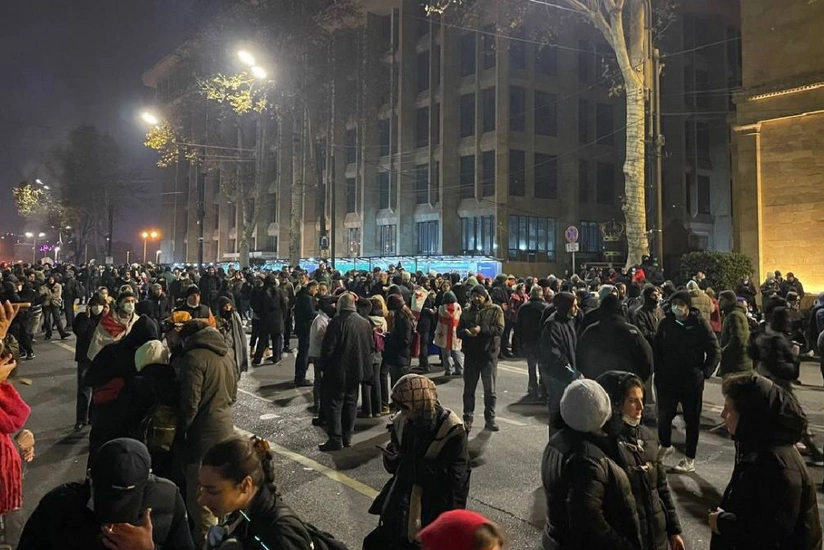 Tbilisidə parlament qarşısında növbəti aksiya başlayıb