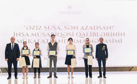 “Əziz Şuşa, sən azadsan!” inşa müsabiqəsinin qalibləri mükafatlandırılıb