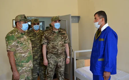 Gəncədə Hərbi Hospitalın yeni inşa edilmiş şöbəsinin açılışı olub