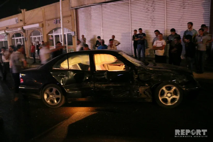 Gəncədə sərxoş sürücü qəza törədib: xəsarət alanlar var - FOTO