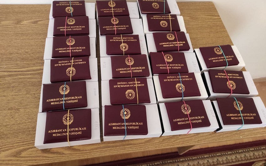 Zərdabda Vətən müharibəsinin 20 iştirakçısına medallar təqdim olunub