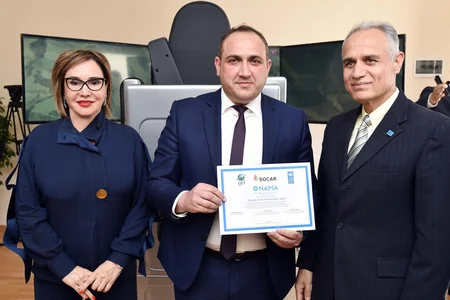 SOCAR və BMT rəsmiləri Eko-sürücülük simulyatoruna baxış keçiriblər