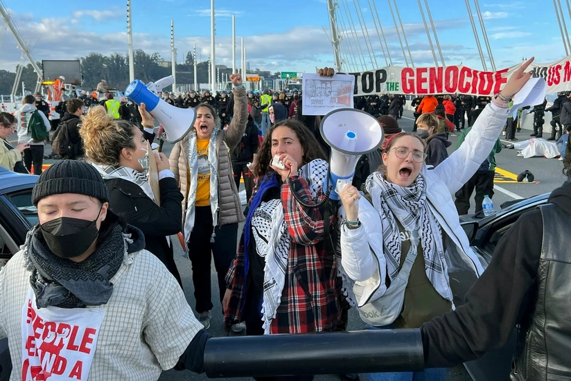 80 arrested in San Francisco after ceasefire protest shuts down Bay Bridge