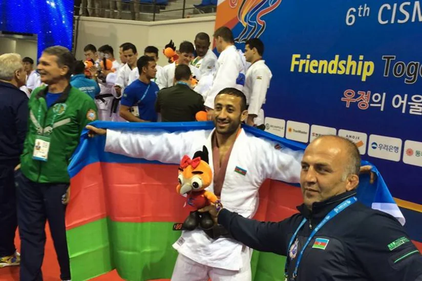 Азербайджанские дзюдоисты завоевали медаль в первый день Всемирных военных игр - ФОТО