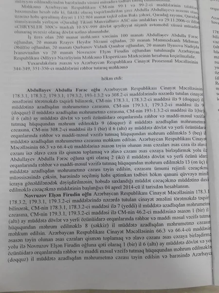 AMAY Ticarət Mərkəzinin rəhbəri barəsində yenidən cinayət işi başlanılıb