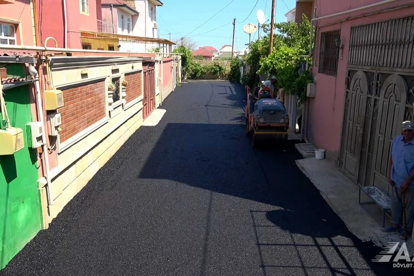 Biləcəridə uzunluğu 700 metr olan küçə təmir olunur