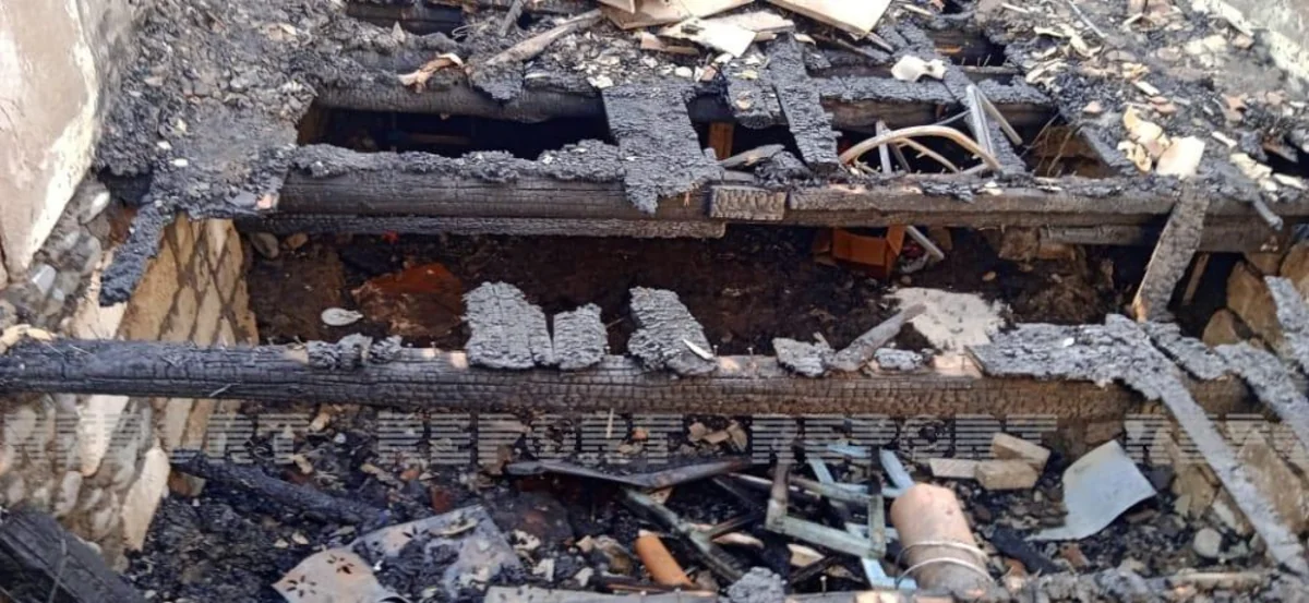 Göyçayda 6 otaqlı ev yanaraq kül olub