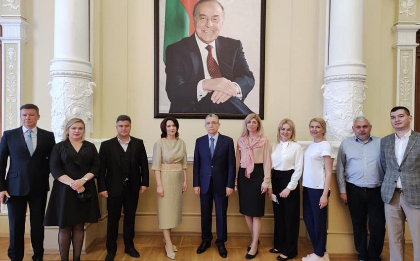 Kiyev şəhər administrasiyasının nümayəndə heyəti Eldar Əzizov və Fuad Nağıyevlə görüşüb