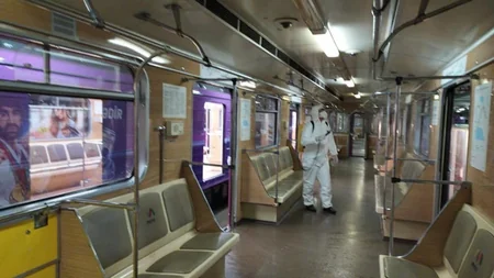 Bakı Metrosunda koronavirusla bağlı profilaktik tədbirlər - FOTO