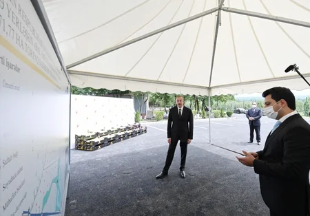 Dövlət başçısı Balakəndə “Bal meyvə” bağçılıq təsərrüfatı ilə tanış olub