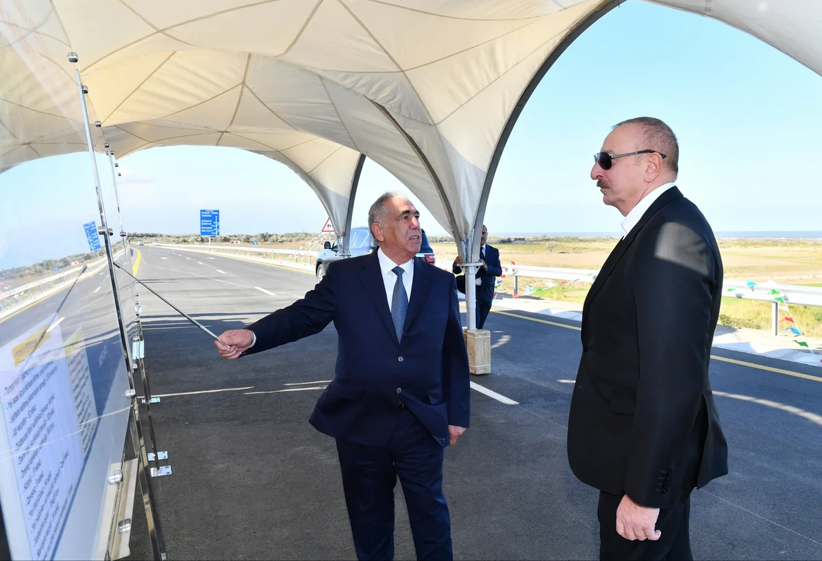 Prezident Qubada ödənişli yeni avtomobil yolunun açılışında iştirak edib - YENİLƏNİB