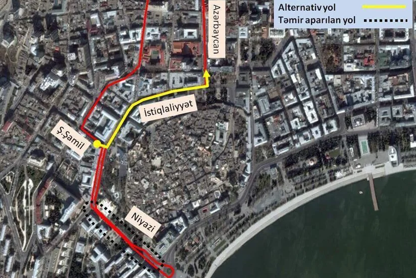 Bakıda iki marşrut xətti üzrə avtobusların yolu dəyişdirilib