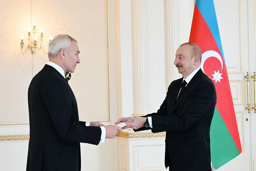 President Ilham Aliyev receives credentials of incoming ambassador of Estonia