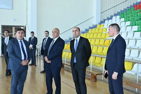 Elm və təhsil naziri Qusar Olimpiya İdman Kompleksini ziyarət edib