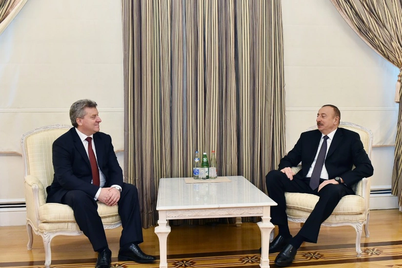 Azerbaijani President met with Macedonian counterpart