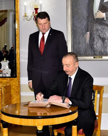 Official welcome ceremony was held for President Ilham Aliyev in Riga