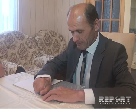 В Азербайджане слепой учитель набрал высокий бал на диагностической оценке - ФОТО
