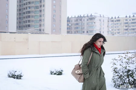 Лица людей во время снегопада - ФОТОРЕПОРТАЖ