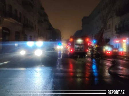 Bakıda yaşayış binasında yanğın olub - FOTO - VİDEO