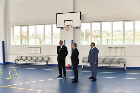 Prezident Zuğulba tədris idman bazasının açılışında iştirak edib - YENİLƏNİB