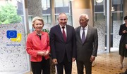 Paşinyan, fon der Lyayen və Koştanın Brüsseldə üçtərəfli görüşü başlayıb