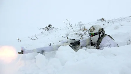Azerbaijani exclave garrison troops hold special tactical drills