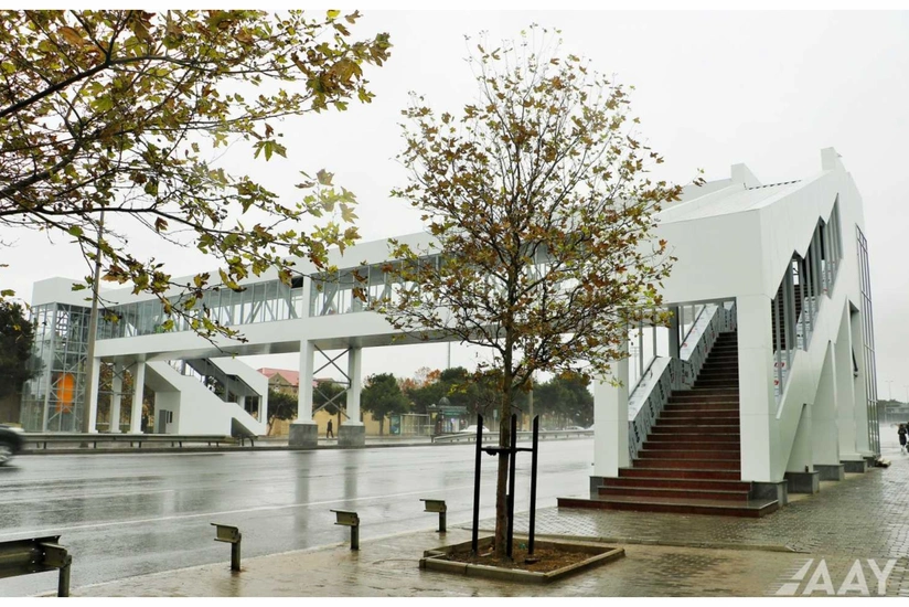 Bakıda daha bir yerüstü piyada keçidinin inşası yekunlaşmaq üzrədir