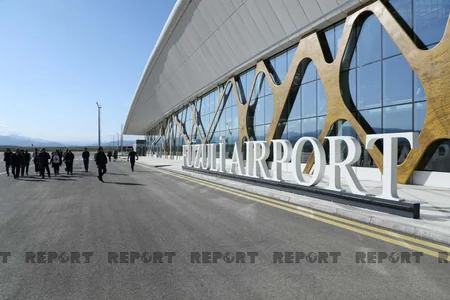 Gürcüstan nümayəndə heyəti Füzuli hava limanında olub