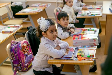 Salyanda Heydər Əliyev Fondunun təşəbbüsü ilə yeni məktəb binası inşa olunub