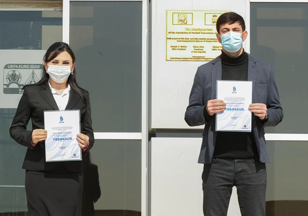 Milli komandalarımızın həkimlərinə təşəkkürnamə təqdim edildi