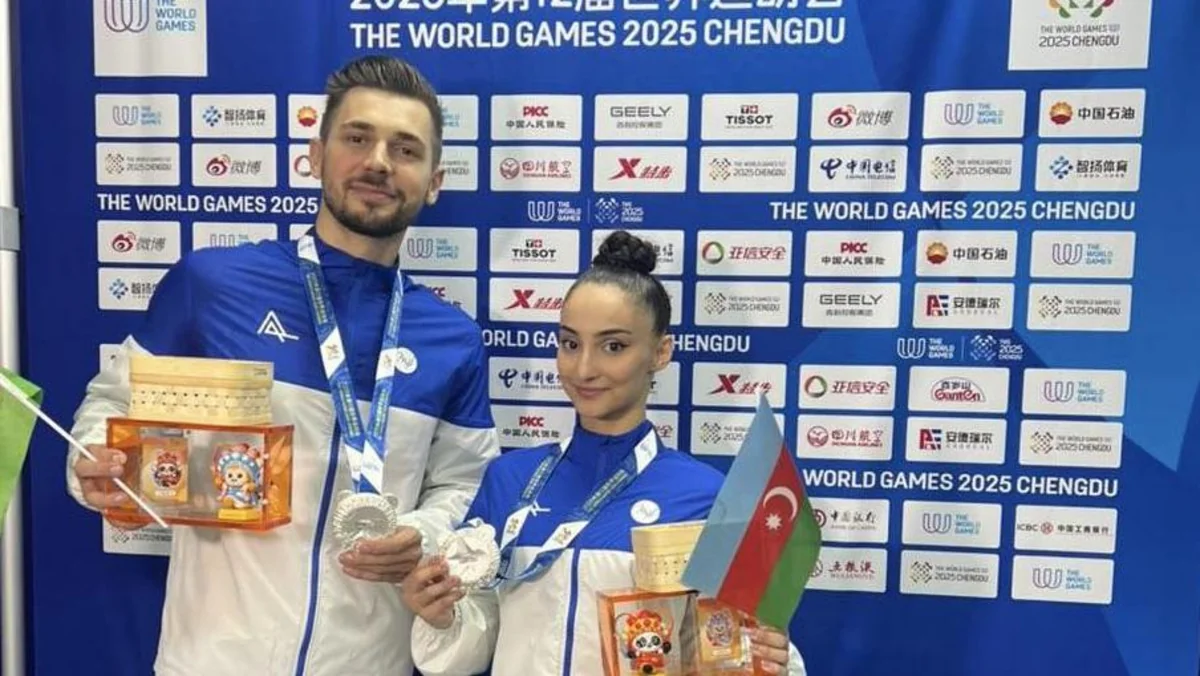 Azərbaycan gimnastları Dünya Oyunlarında gümüş medal qazanıblar