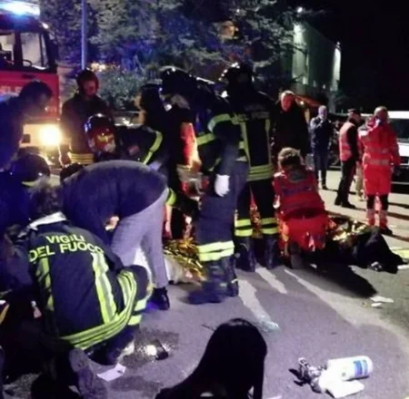 Six people killed as night club crowd in Italy