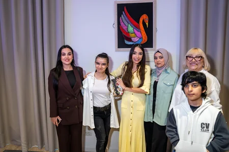 Students of boarding school present their works at Nine Senses Center